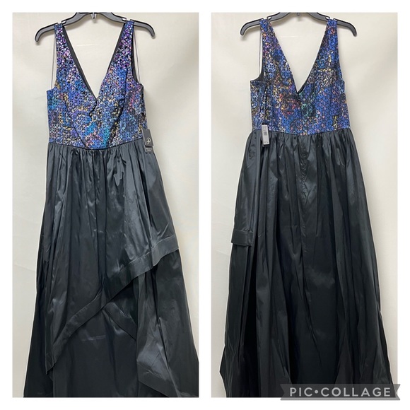 Adrianna Papell sleeveless printed gown - Picture 6 of 8